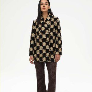 Cider Checker Embroidered Blazer